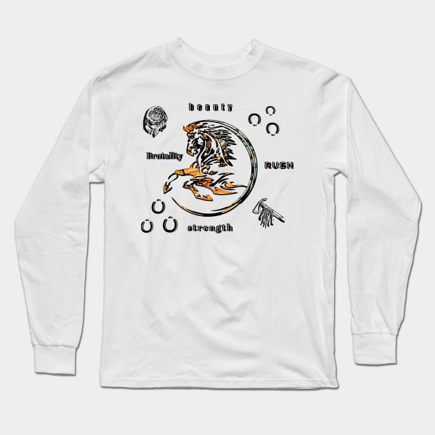 native american Best Gift For Indian Culture Horses Long Sleeve T-Shirt by Mirak-store 